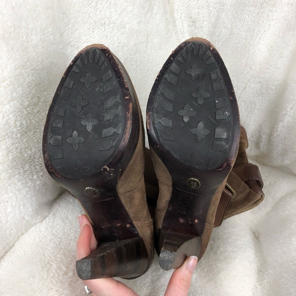Frye Suede Harlow Multi Strap Boots - Picture 7 of 8